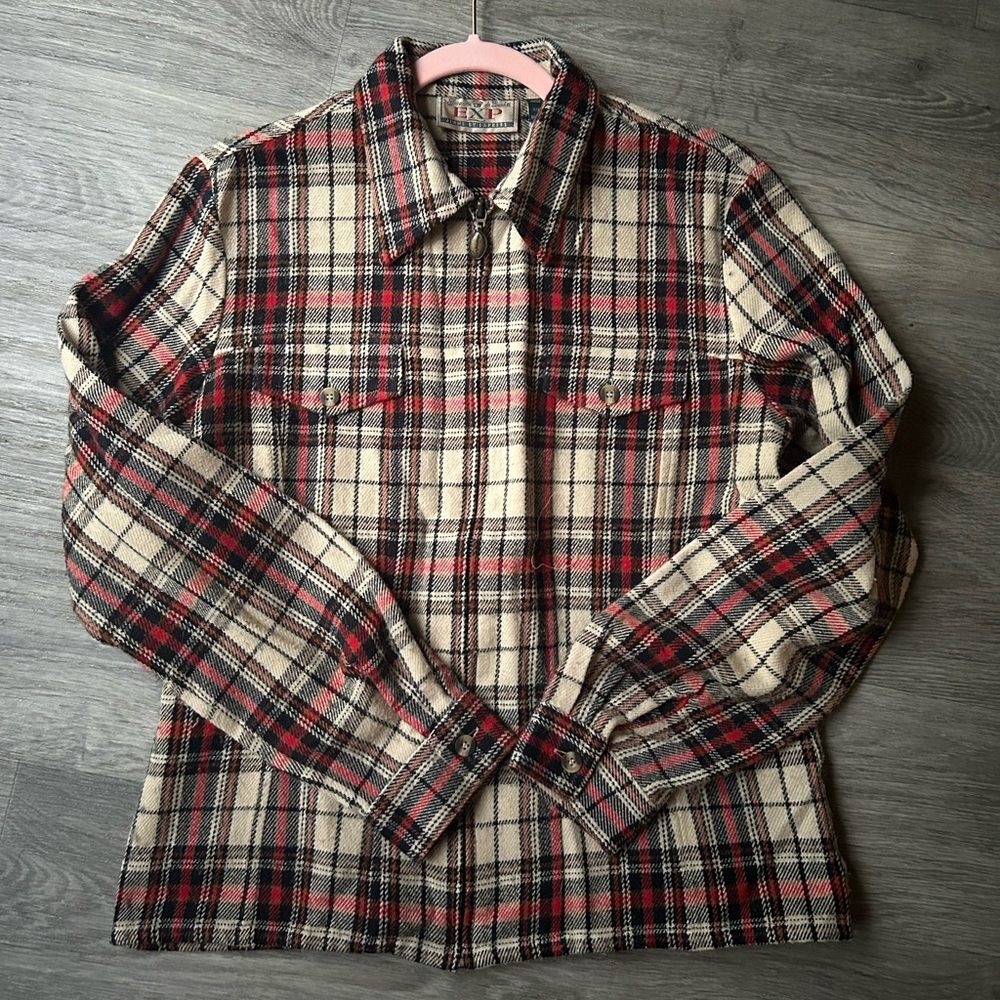 Vintage Express Plaid Flannel Jacket